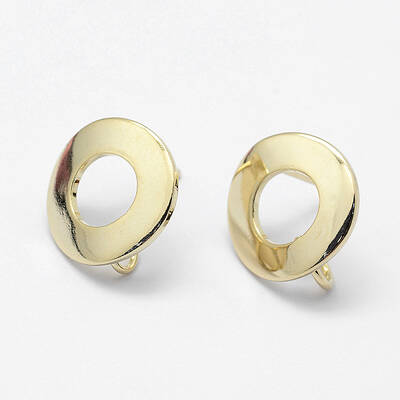 Brass Stud Earring Findings