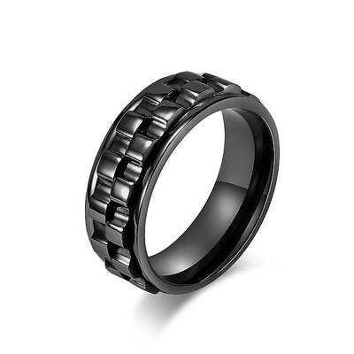 Gear Stainless Steel Rotating Finger Ring