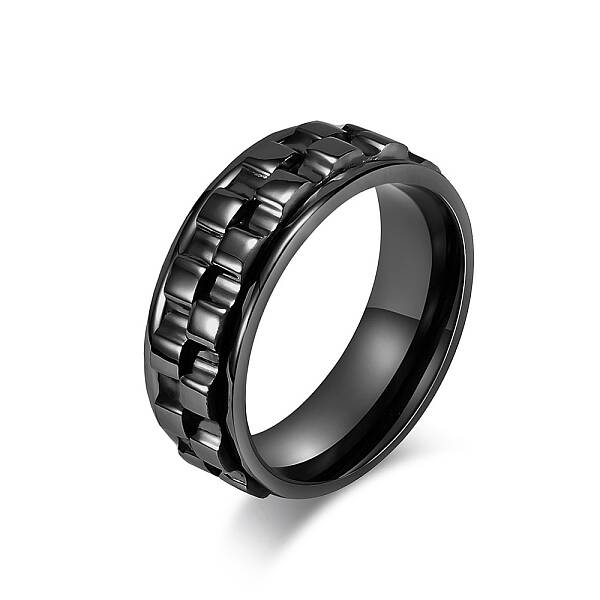 Gear Stainless Steel Rotating Finger Ring