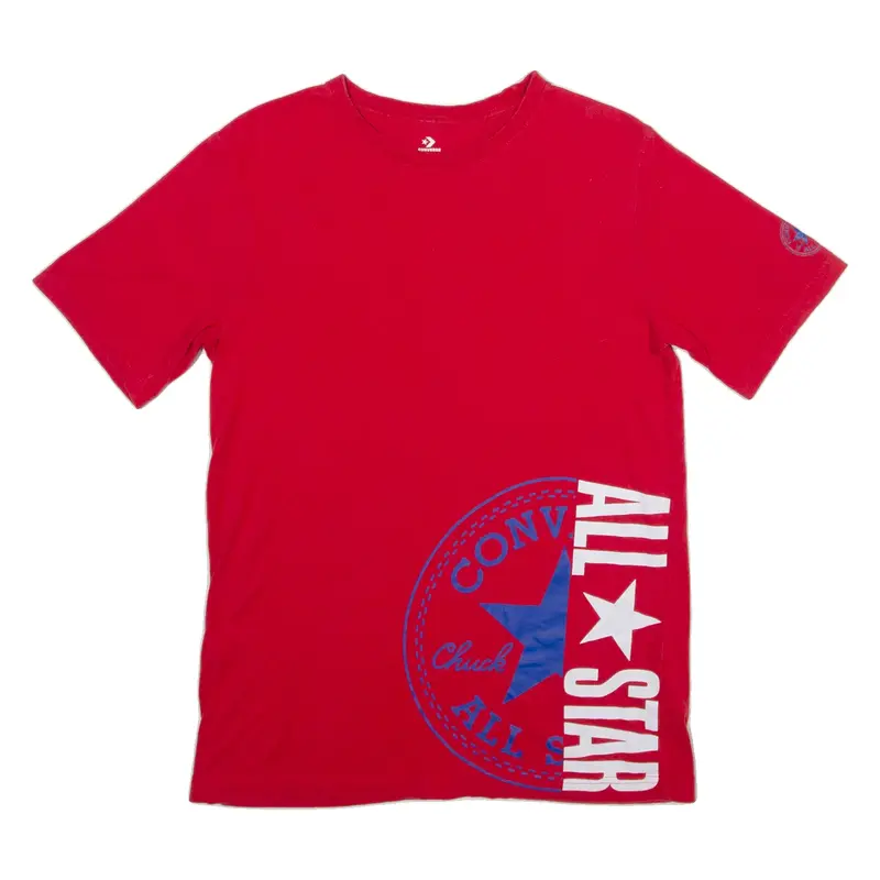 CONVERSE Boys T-Shirt Red Crew Neck XL
