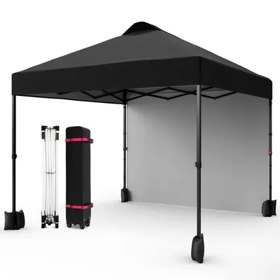Garvee 10'x10' Pop Up Tent, Pop Up Canopy With Sidewall, UPF 50+, Easy to Set Up Outdoor Canopy, Adjustable Portable Gazebo f...