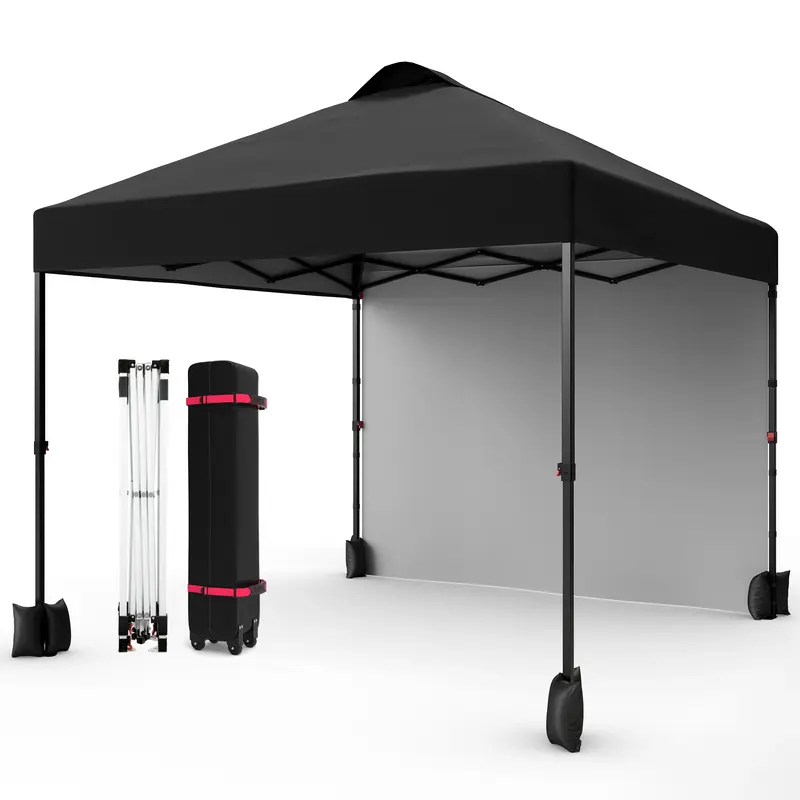 Garvee 10'x10' Pop Up Tent, Pop Up Canopy With Sidewall, UPF 50+, Easy to Set Up Outdoor Canopy, Adjustable Portable Gazebo f...
