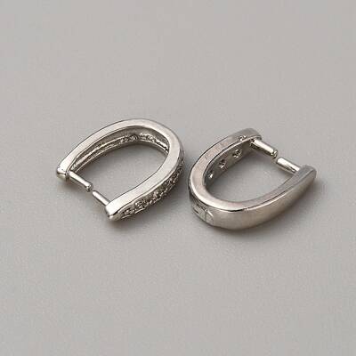 Brass Micro Pave Clear Cubic Zirconia Snap on Bails
