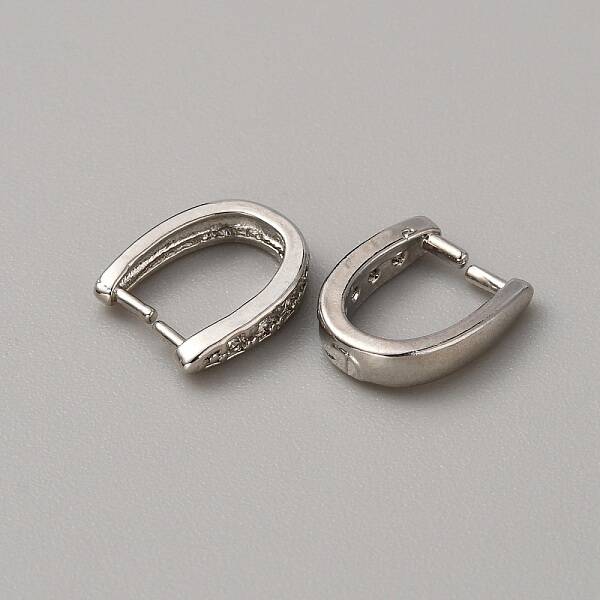 Brass Micro Pave Clear Cubic Zirconia Snap on Bails