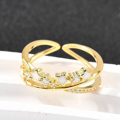 Star 925 Sterling Silver Cubic Zirconia Rings for Women