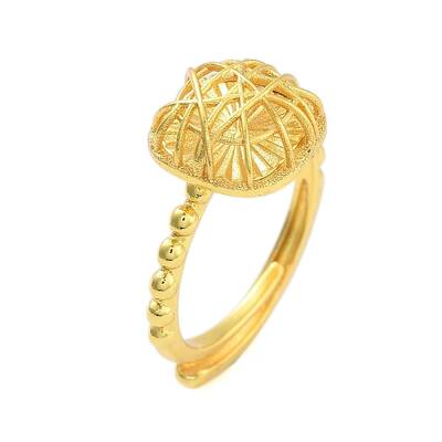 Square Brass Adjustable Rings for Women
