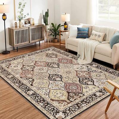 Garvee Moroccan Trellis Area Rug 8x10 for Living Room, Washable Ultra-thin Soft Rugs 8x10 for Bedroom, 8x10 Large Non-slip No...