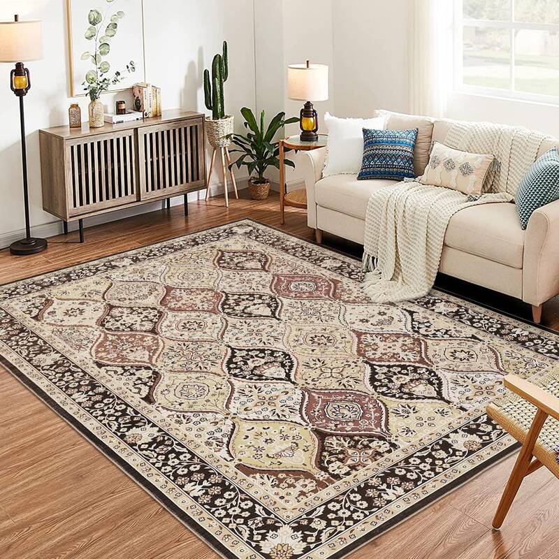 Garvee Moroccan Trellis Area Rug 8x10 for Living Room, Washable Ultra-thin Soft Rugs 8x10 for Bedroom, 8x10 Large Non-slip No...