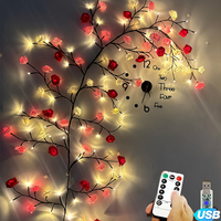 96LED Rose (Cherry Blossom + Butterfly) Vine Decorative Lights, USB powered, perfect diy gifts and decorations for living roo...