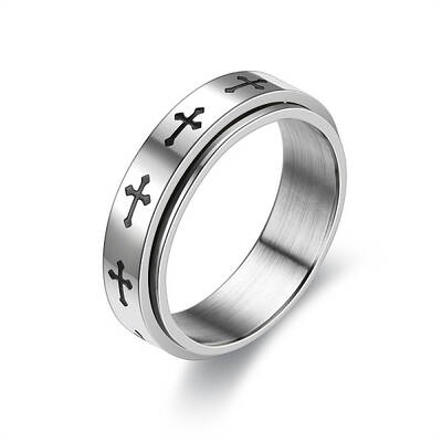 201 Stainless Steel Rotatable Finger Ring