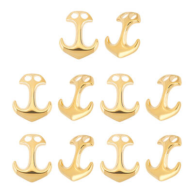 10Pcs Ion Plating(IP) 304 Stainless Steel Hook Clasps