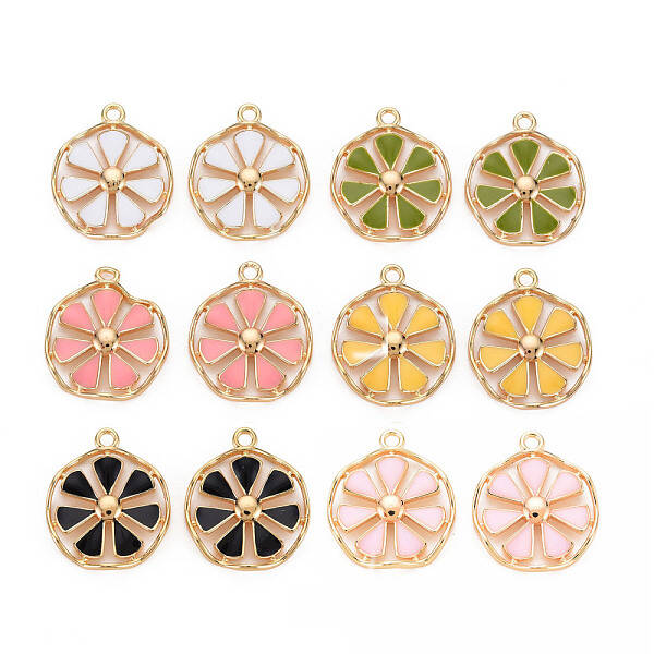 Brass Enamel Pendants