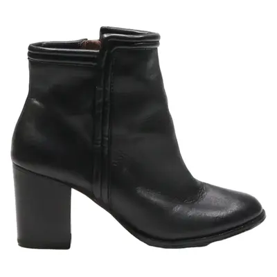 ANDRE Ankle Boots Black Leather Womens UK 8
