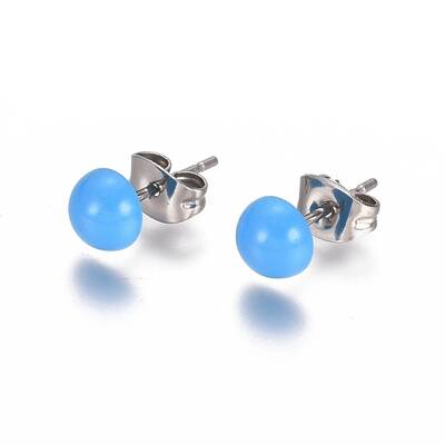 Spray Paint 304 Stainless Steel Stud Earrings