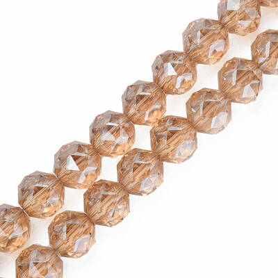 Electroplate Transparent Glass Bead Strands