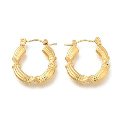Ion Plating(IP) 304 Stainless Steel Ring Hoop Earrings for Women