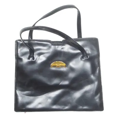 Womens Shoulder Bag Black Leather 90s