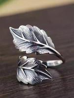 Vintage Leaf Design Mexican Cuff Ring As Gift, Fashion Textured Metal Accessories for Women, Trendy Accessories for Party and...