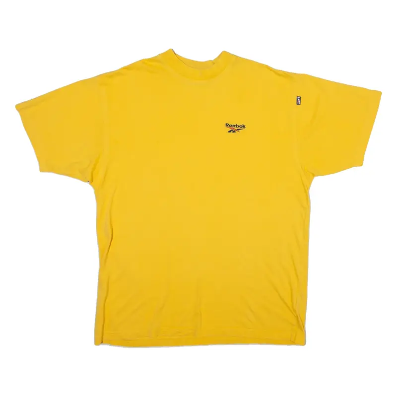 REEBOK Mens T-Shirt Yellow L