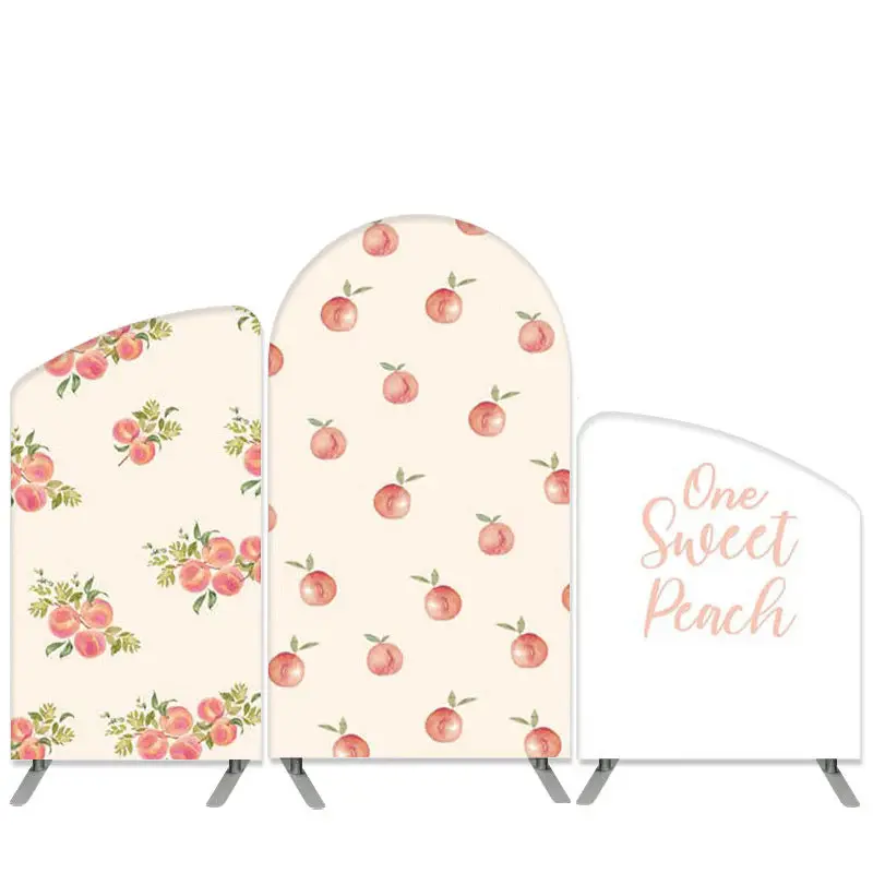 Aperturee Sweet Peach Theme Light Pink Birthday Arch Backdrop Kit | Custom Arched Wall Covers | Diy Chiara Backdrop Cover | C...