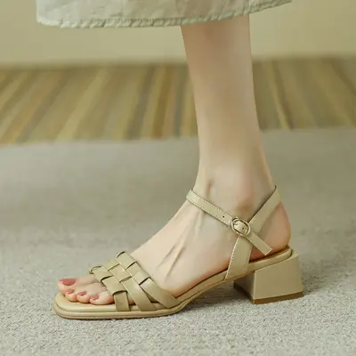 CHIKO Paisley Open Toe Block Heels Heeled Sandals