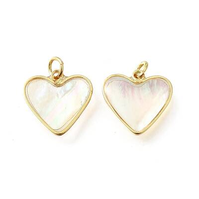 Natural White Shell & Epoxy Resin Charms
