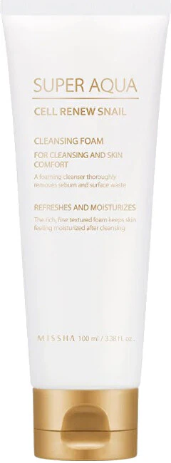 Missha Cleansing foam with snail extract Super Aqua Cell Renew Snail 100 ml