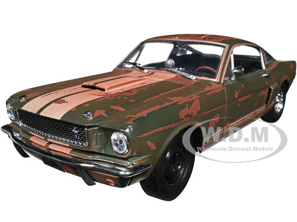 1966 Shelby GT350 Ivy Green with Wimbledon White Stripes (Rusted) Limited Edition to 5250 pieces Worldwide 1/24 Diecast Model...
