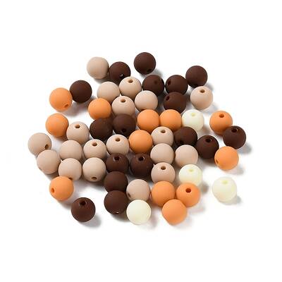 Rubberized Style Imitated Silicone Acrylic Beads