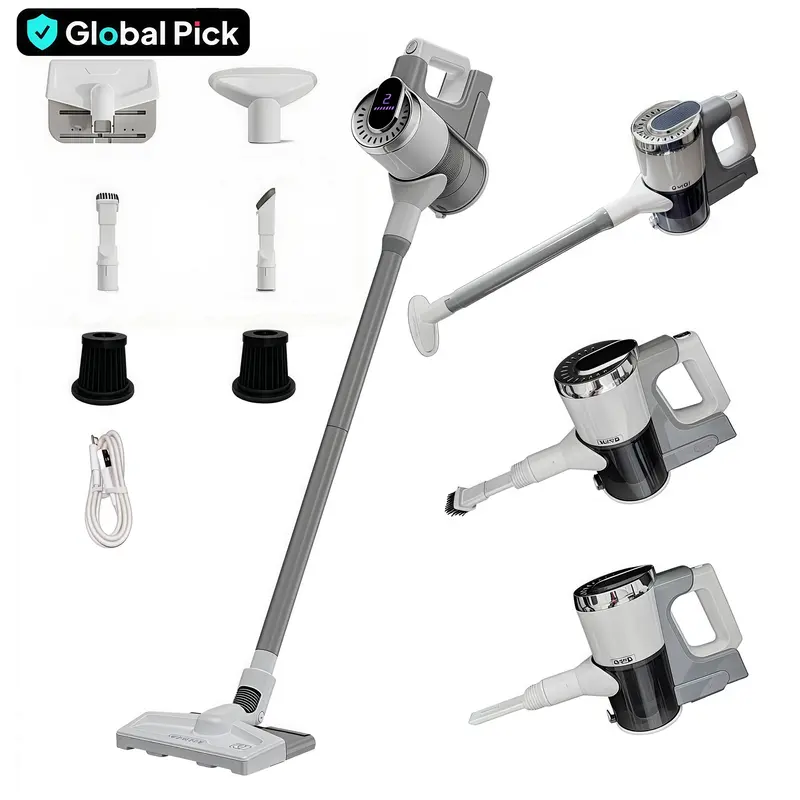 8-in-1 Cordless Vacuum Cleaner, 28Kpa Powerful Suction, 380W Powerful Brushless Motor, Lightweight Handheld Vacuum Cleaner, 3...