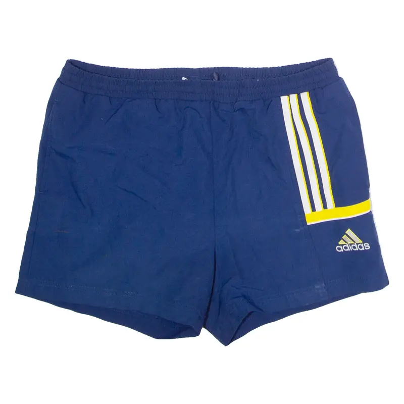 ADIDAS Mesh Lined Mens Swimming Shorts Blue 90s M W34