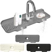 Silicone Sink Drain Storage Box, 1 Count Kitchen Sink Storage Rack with Splash Guard, Household Items, Reusable Kitchen and B...