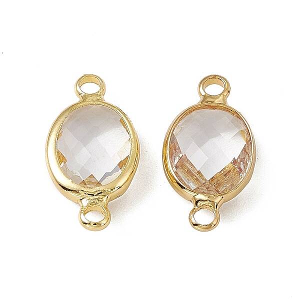 Transparent K9 Glass Connector Charms