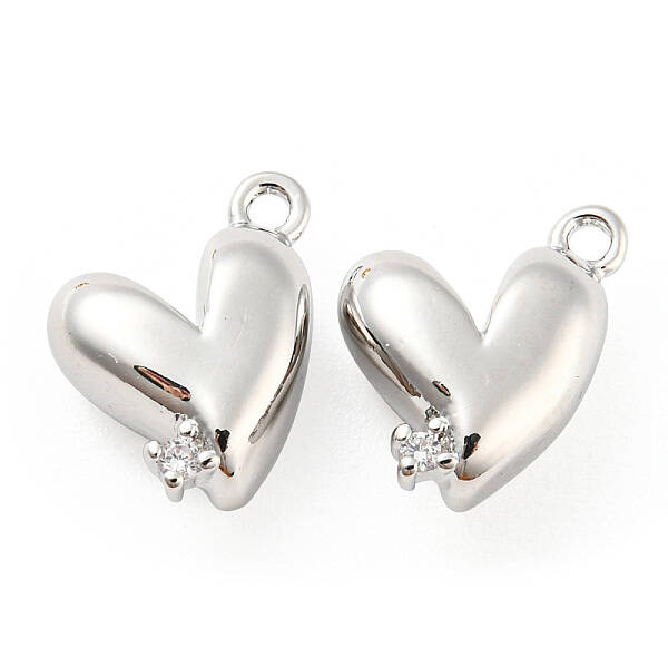 Brass Micro Pave Cubic Zirconia Charms