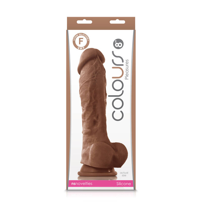 Colours - Pleasures - 8 Dildo - Brown