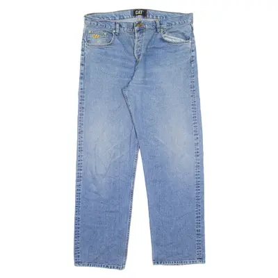 CAT Jeans Blue Denim Regular Straight Mens W38 L32