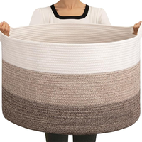 OIAHOMY Large Cotton Rope Basket 87L,23.8\