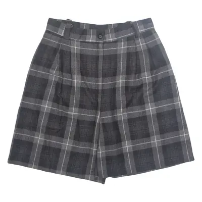 Womens Casual Shorts Black Check S W28