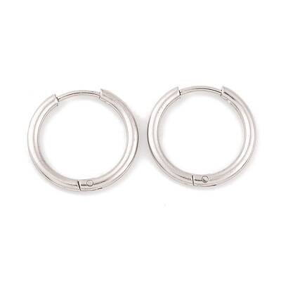 Non-Tarnish Round Ring 304 Stainless Steel Hoop Earrings for Women