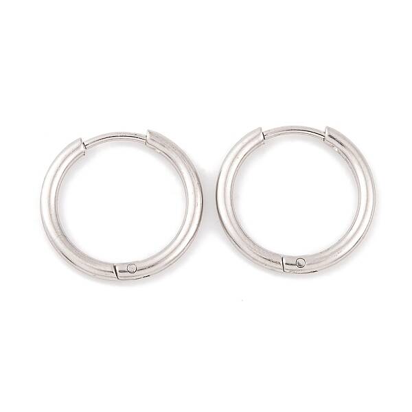 Non-Tarnish Round Ring 304 Stainless Steel Hoop Earrings for Women