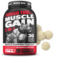 Bully Max 2-in-1 Muscle Builder Chewable Tablets for Puppies & Adult Dogs - Ultimate Canine Dog Supplement for Muscle Gain
