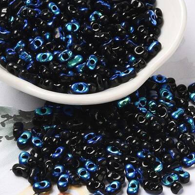 Electroplate Two Tone Glass Seed Beads