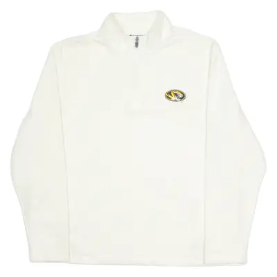 CHAMPION Wildcats Mens Fleece Cream 1/4 Zip Tight Knit XL