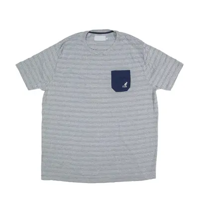 KANGOL Striped T-Shirt Grey Short Sleeve Mens 2XL