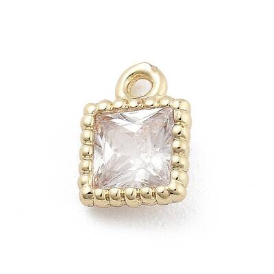 Brass Micro Pave Cubic Zirconia Pendants
