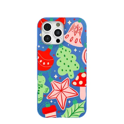Electric Blue Festive Flair iPhone 16 Pro Max Case