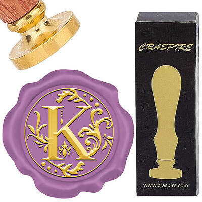 Brass Wax Seal Stamps with Wood Handle