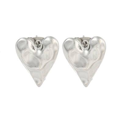 Non-Tarnish Heart 304 Stainless Steel Ear Studs