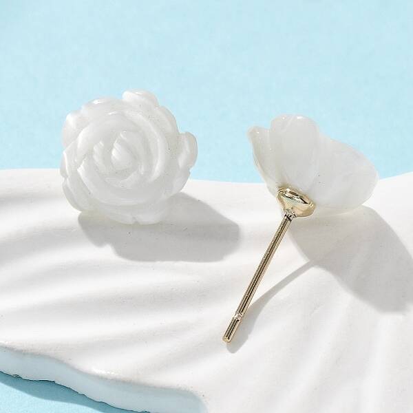 Brass Cat Eye Stud Earrings