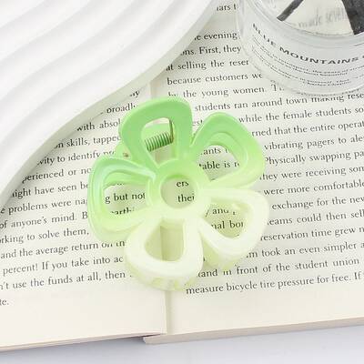 Gradient Hollow Flower Plastic Claw Hair Clips